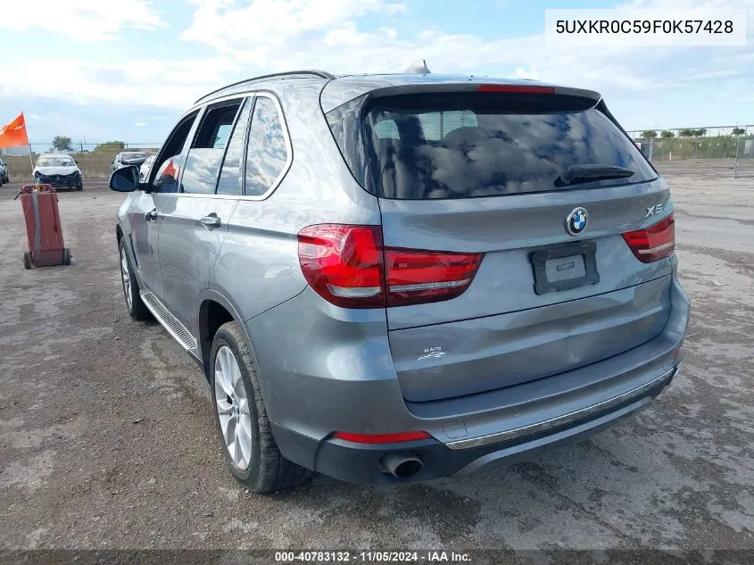 2015 BMW X5 xDrive35I VIN: 5UXKR0C59F0K57428 Lot: 40783132