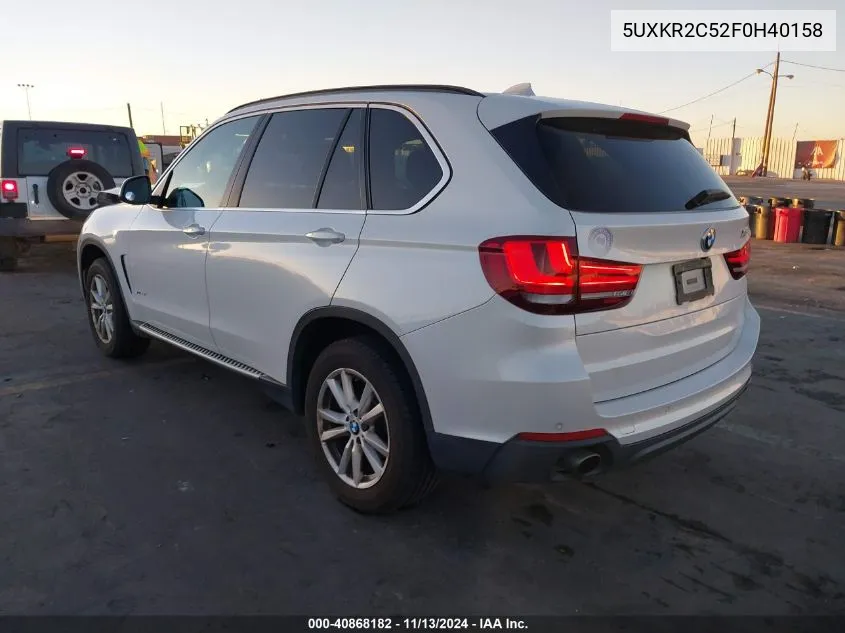 2015 BMW X5 Sdrive35I VIN: 5UXKR2C52F0H40158 Lot: 40868182