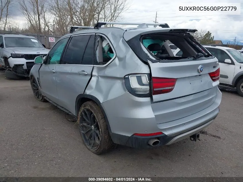 2016 BMW X5 xDrive35I VIN: 5UXKR0C56G0P22779 Lot: 39094602