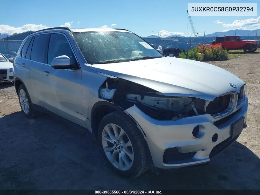 2016 BMW X5 xDrive35I VIN: 5UXKR0C58G0P32794 Lot: 39535560