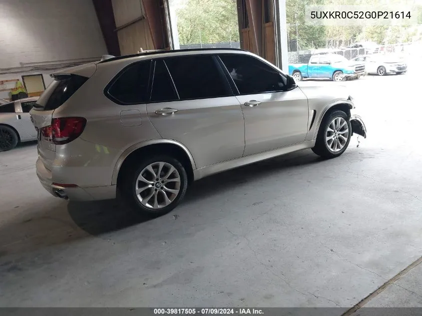 2016 BMW X5 xDrive35I VIN: 5UXKR0C52G0P21614 Lot: 39817505