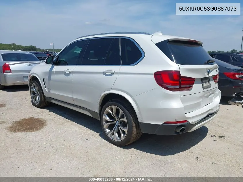 2016 BMW X5 xDrive35I VIN: 5UXKR0C53G0S87073 Lot: 40033266