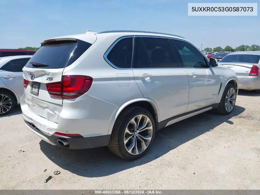 2016 BMW X5 xDrive35I VIN: 5UXKR0C53G0S87073 Lot: 40033266