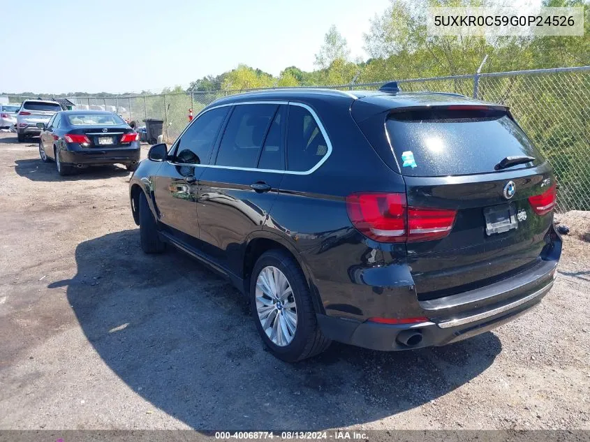 2016 BMW X5 xDrive35I VIN: 5UXKR0C59G0P24526 Lot: 40068774