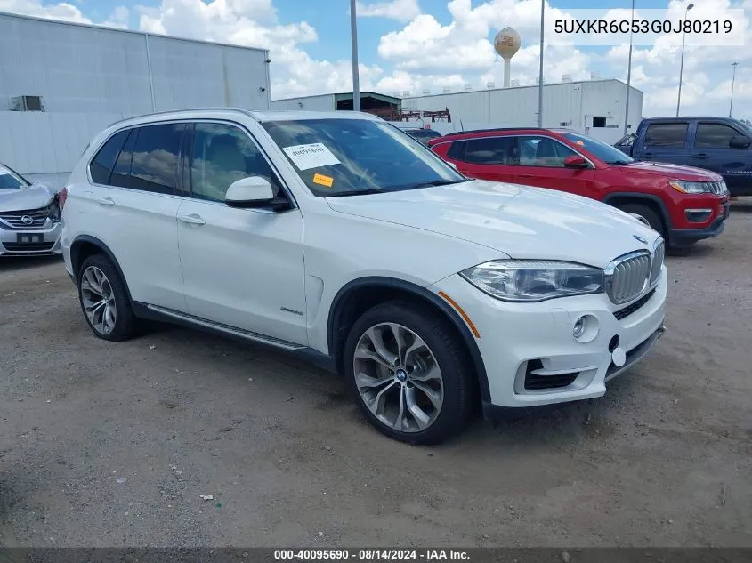 2016 BMW X5 xDrive50I VIN: 5UXKR6C53G0J80219 Lot: 40095690