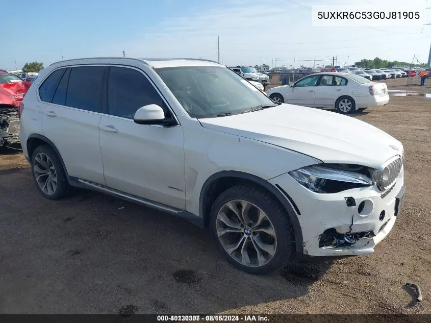 5UXKR6C53G0J81905 2016 BMW X5 xDrive50I