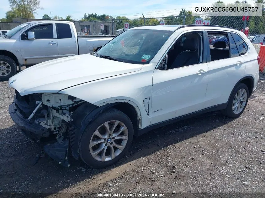 2016 BMW X5 xDrive35I VIN: 5UXKR0C56G0U48757 Lot: 40130419