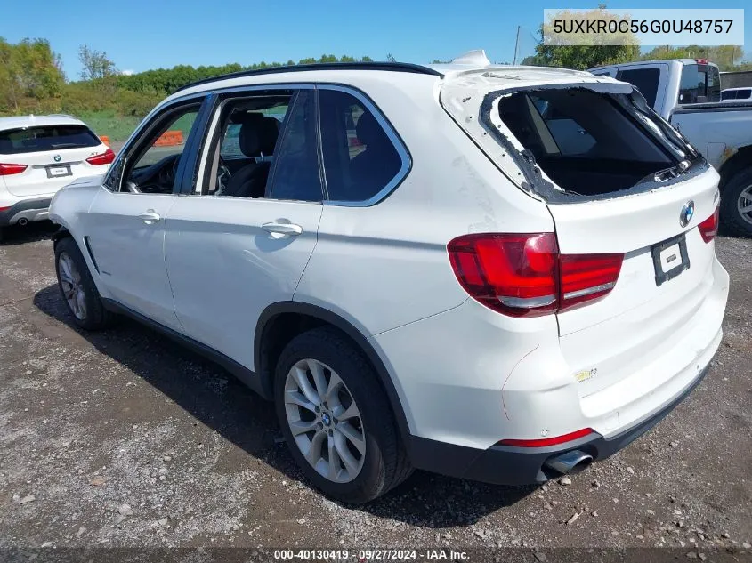 2016 BMW X5 xDrive35I VIN: 5UXKR0C56G0U48757 Lot: 40130419