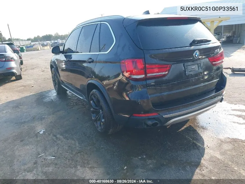 2016 BMW X5 xDrive35I VIN: 5UXKR0C51G0P33561 Lot: 40168630