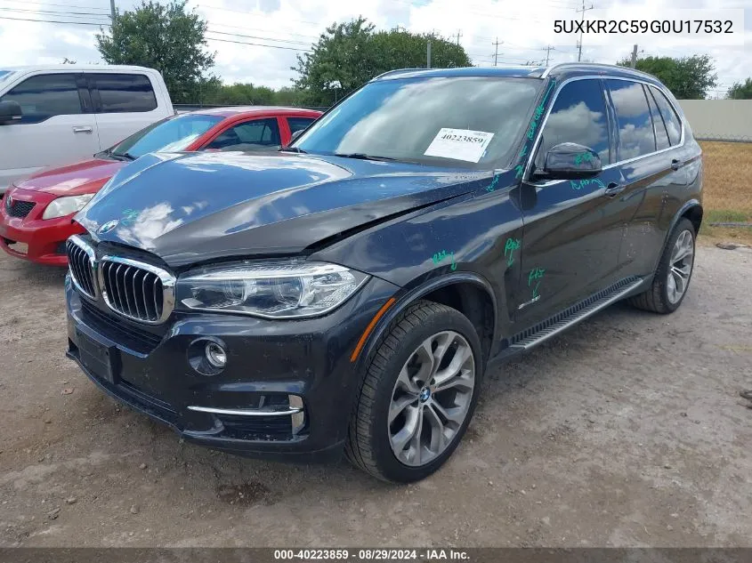 2016 BMW X5 Sdrive35I VIN: 5UXKR2C59G0U17532 Lot: 40223859