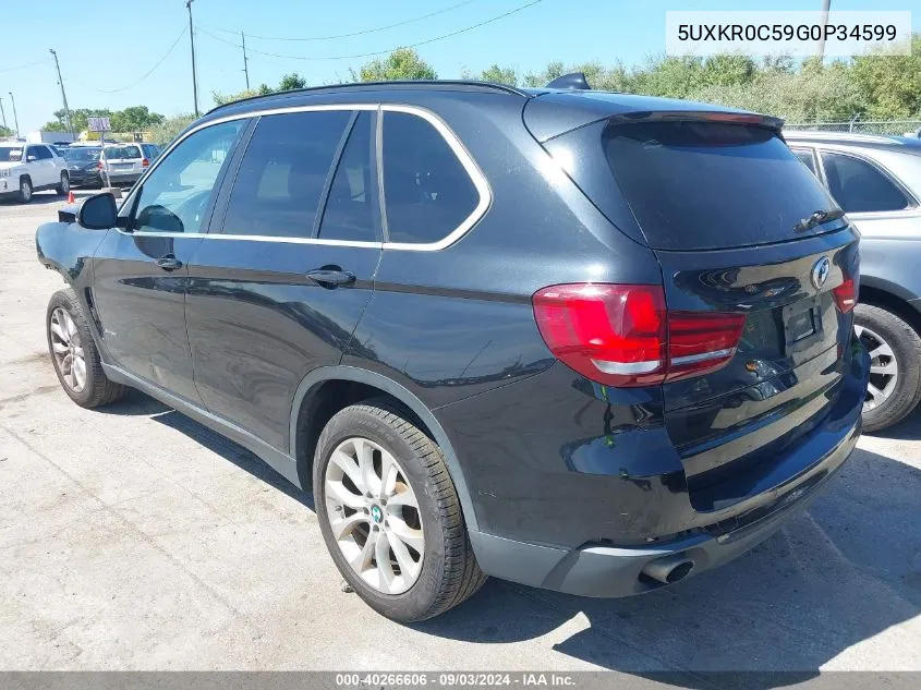 2016 BMW X5 xDrive35I VIN: 5UXKR0C59G0P34599 Lot: 40266606