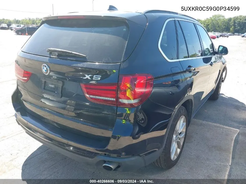 2016 BMW X5 xDrive35I VIN: 5UXKR0C59G0P34599 Lot: 40266606