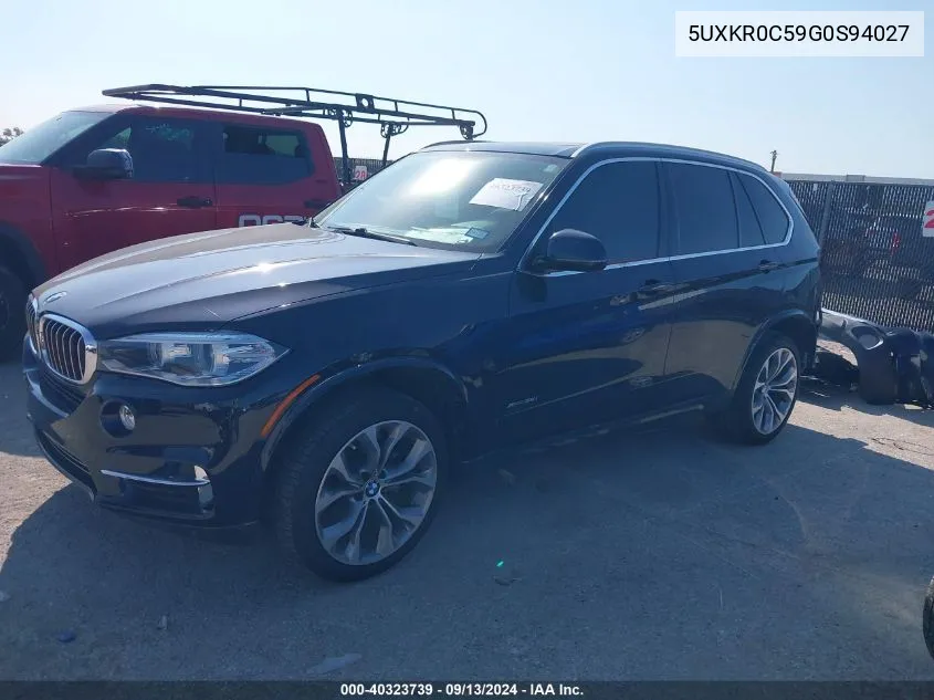 2016 BMW X5 xDrive35I VIN: 5UXKR0C59G0S94027 Lot: 40323739