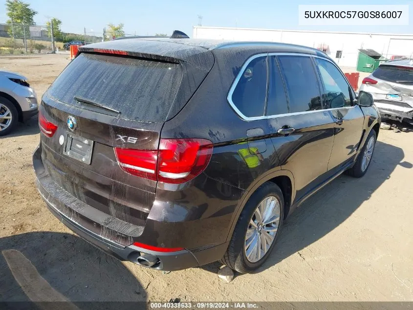 5UXKR0C57G0S86007 2016 BMW X5 xDrive35I