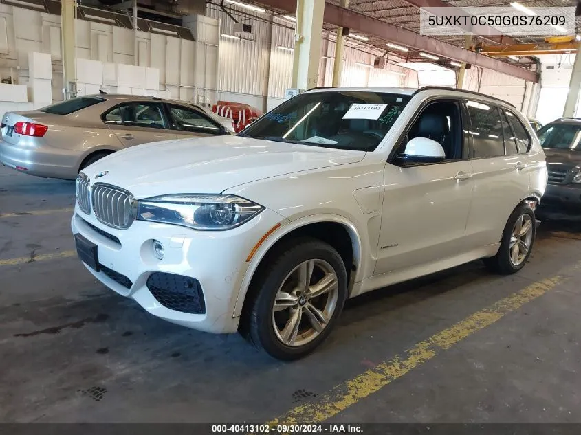 2016 BMW X5 Edrive xDrive40E VIN: 5UXKT0C50G0S76209 Lot: 40413102