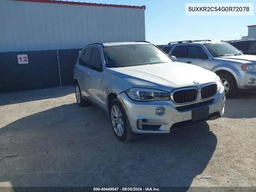 2016 BMW X5 Sdrive35I VIN: 5UXKR2C54G0R72078 Lot: 40449547