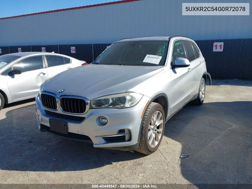 2016 BMW X5 Sdrive35I VIN: 5UXKR2C54G0R72078 Lot: 40449547