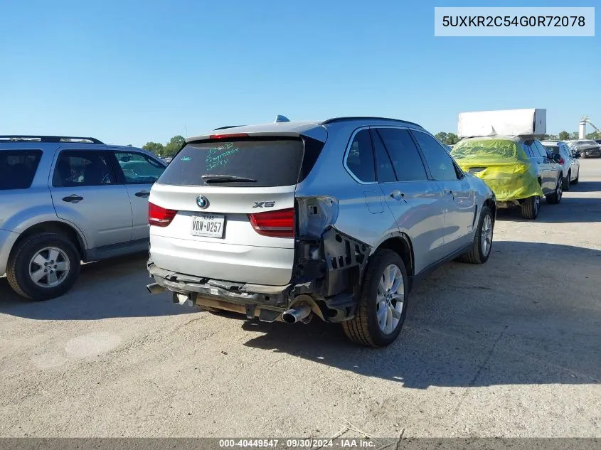 2016 BMW X5 Sdrive35I VIN: 5UXKR2C54G0R72078 Lot: 40449547