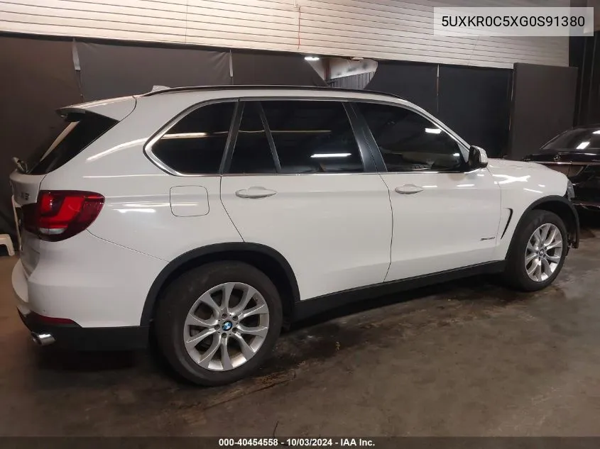 2016 BMW X5 xDrive35I VIN: 5UXKR0C5XG0S91380 Lot: 40454558