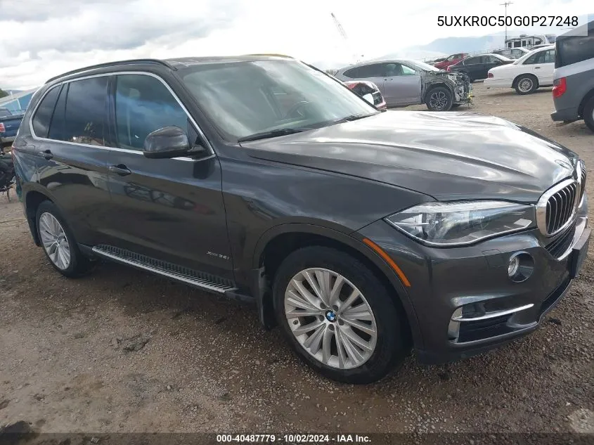 2016 BMW X5 xDrive35I VIN: 5UXKR0C50G0P27248 Lot: 40487779