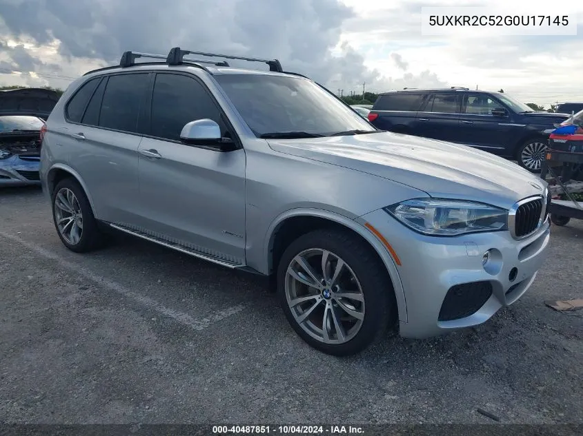 2016 BMW X5 Sdrive35I VIN: 5UXKR2C52G0U17145 Lot: 40487851