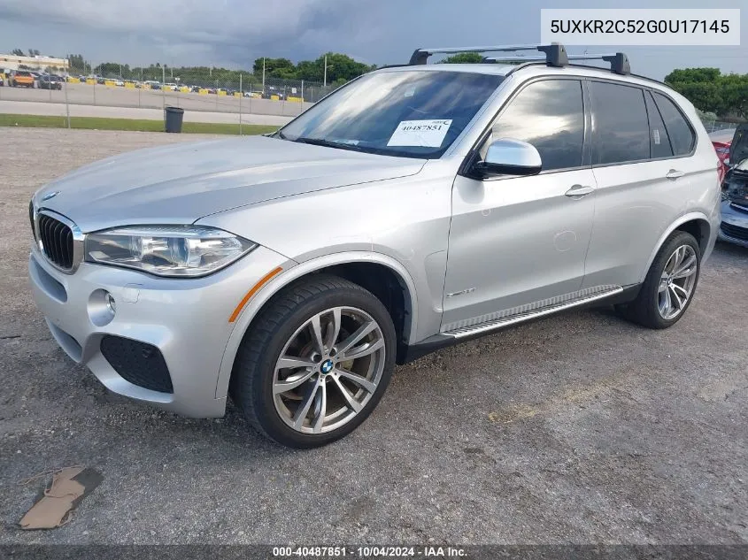 2016 BMW X5 Sdrive35I VIN: 5UXKR2C52G0U17145 Lot: 40487851