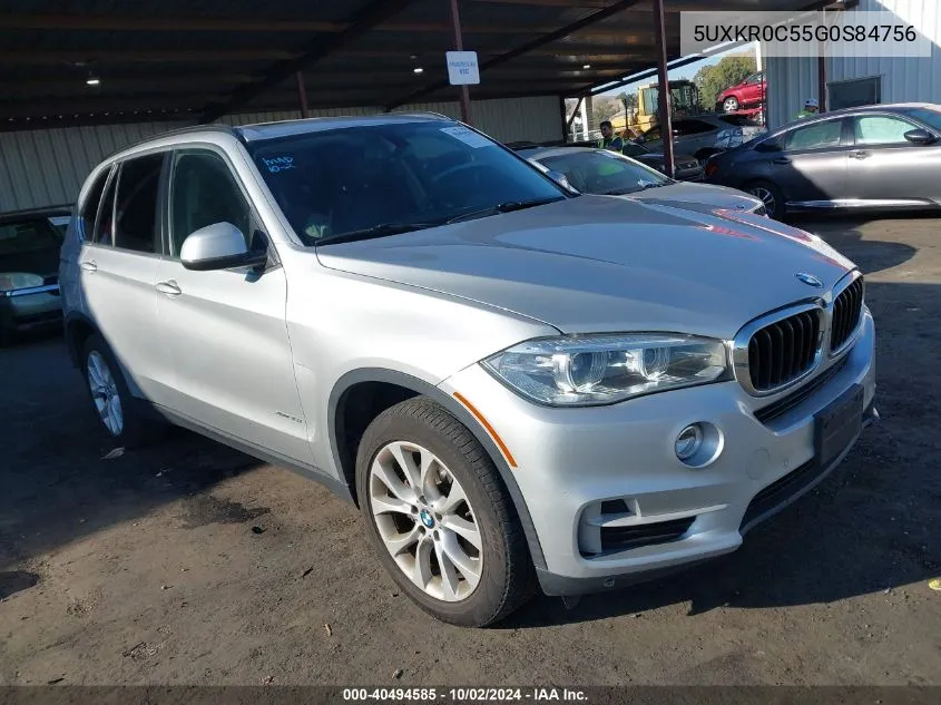 2016 BMW X5 xDrive35I VIN: 5UXKR0C55G0S84756 Lot: 40494585