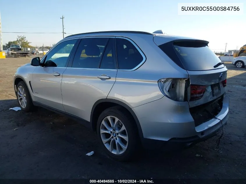 2016 BMW X5 xDrive35I VIN: 5UXKR0C55G0S84756 Lot: 40494585