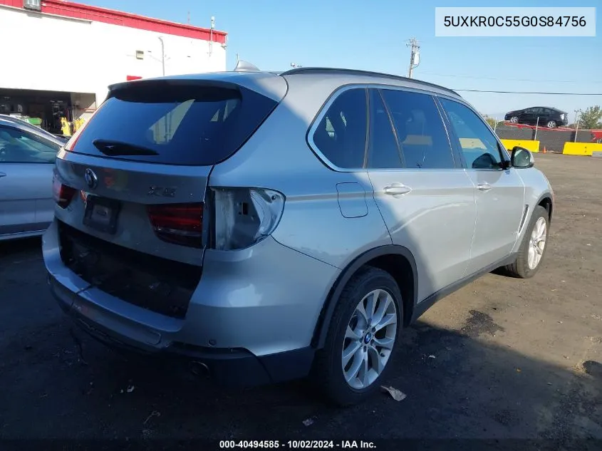 2016 BMW X5 xDrive35I VIN: 5UXKR0C55G0S84756 Lot: 40494585