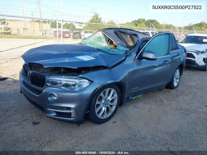 2016 BMW X5 xDrive35I VIN: 5UXKR0C55G0P27522 Lot: 40516040