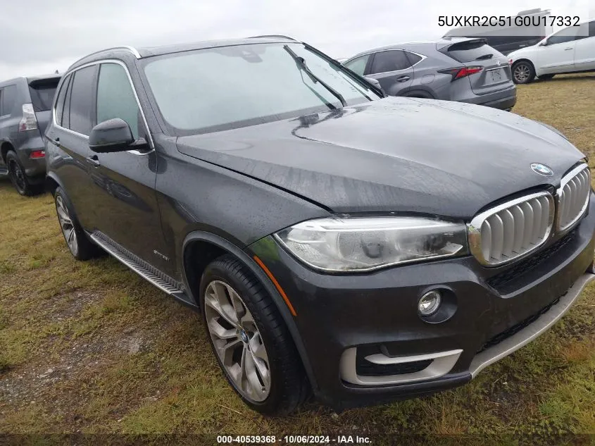 2016 BMW X5 Sdrive35I VIN: 5UXKR2C51G0U17332 Lot: 40539368