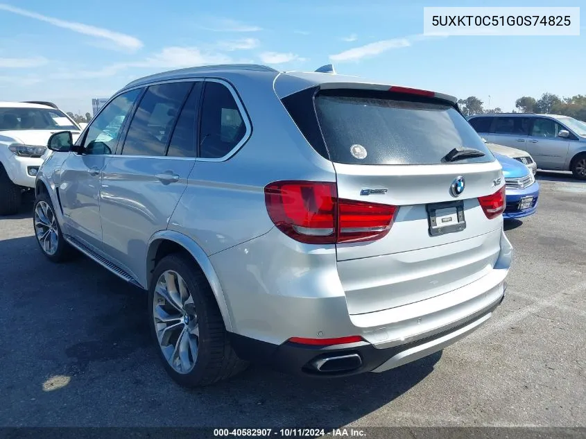 2016 BMW X5 Xdr40E VIN: 5UXKT0C51G0S74825 Lot: 40582907