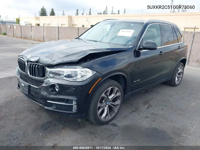 2016 BMW X5 Sdrive35I VIN: 5UXKR2C51G0R73060 Lot: 40635811