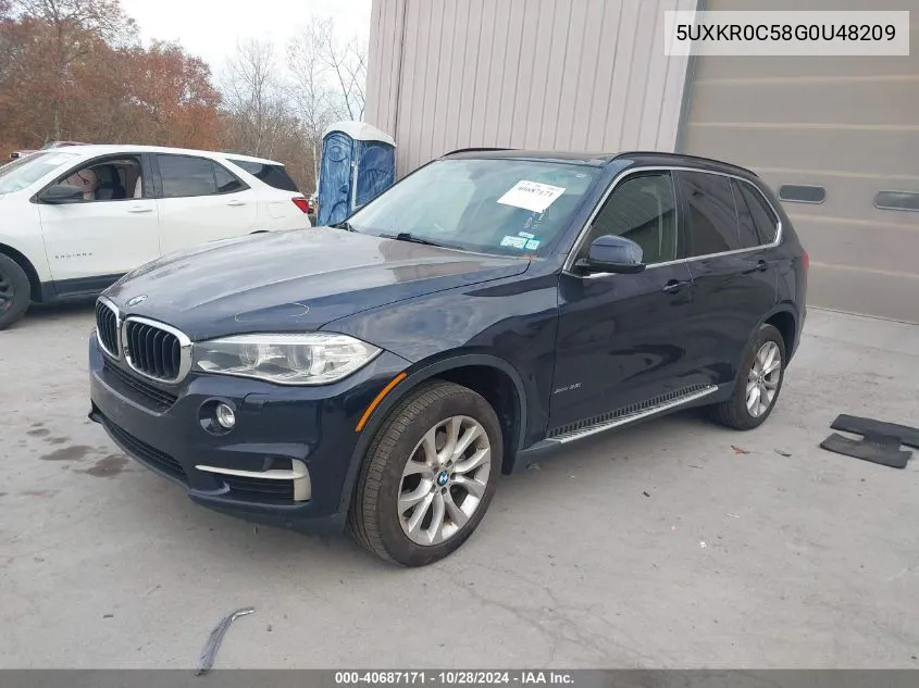 2016 BMW X5 xDrive35I VIN: 5UXKR0C58G0U48209 Lot: 40687171