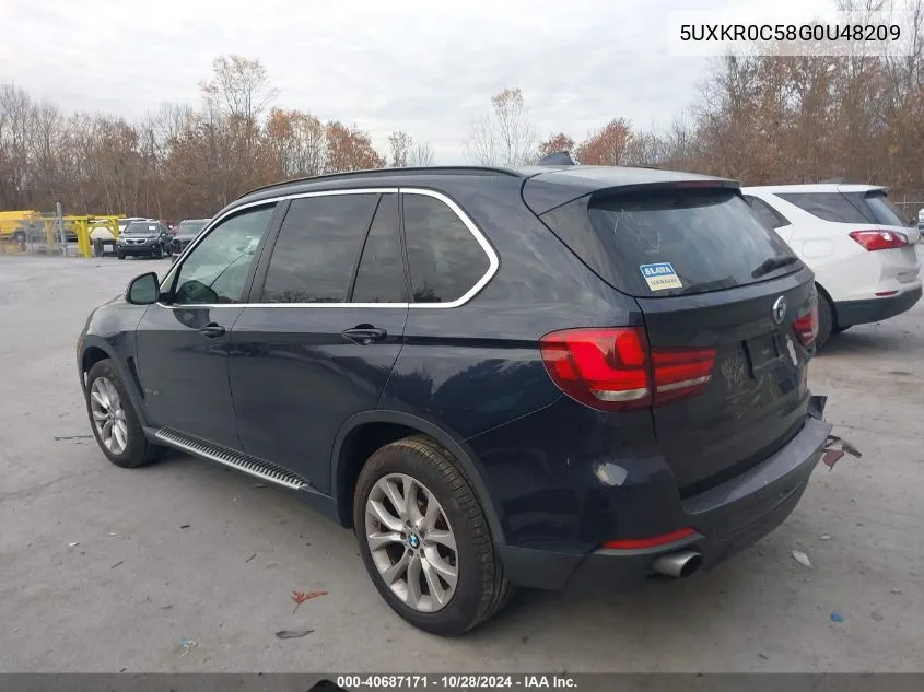 2016 BMW X5 xDrive35I VIN: 5UXKR0C58G0U48209 Lot: 40687171