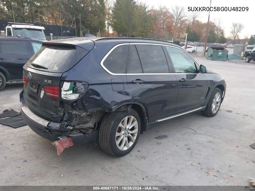 2016 BMW X5 xDrive35I VIN: 5UXKR0C58G0U48209 Lot: 40687171