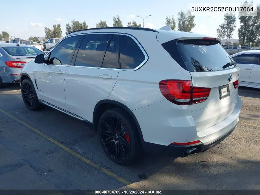 2016 BMW X5 Sdrive35I VIN: 5UXKR2C52G0U17064 Lot: 40704709