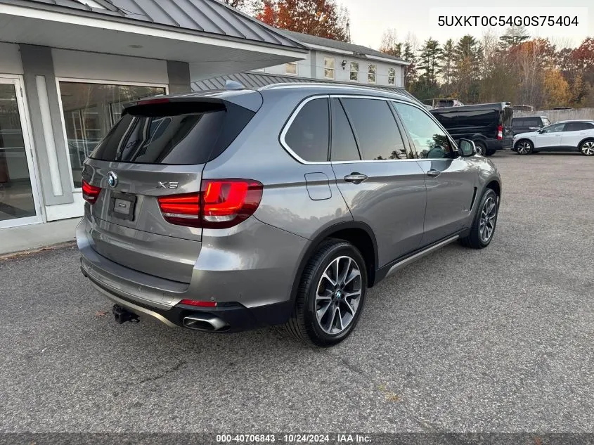 2016 BMW X5 Xdr40E VIN: 5UXKT0C54G0S75404 Lot: 40706843