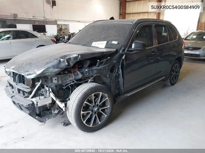 2016 BMW X5 xDrive35I VIN: 5UXKR0C54G0S84909 Lot: 40739942