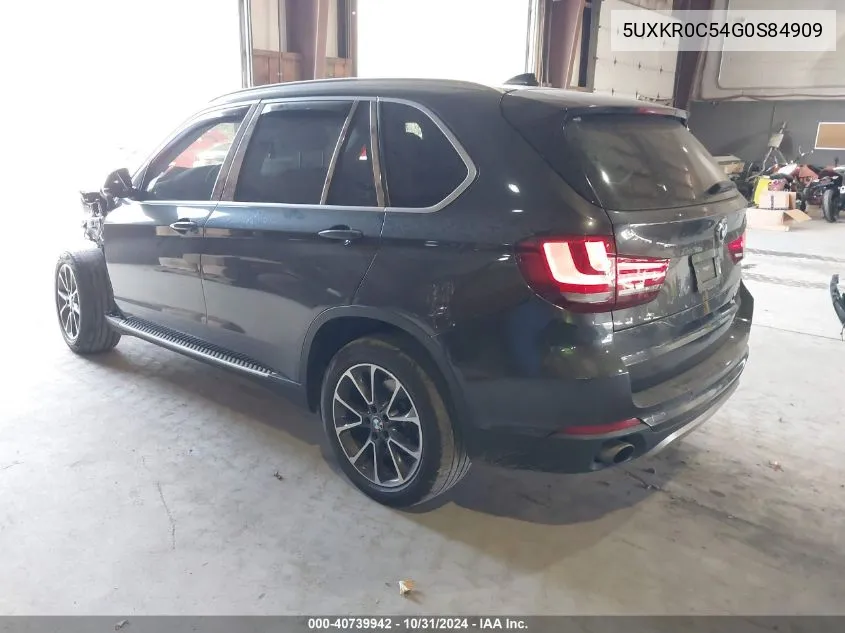 2016 BMW X5 xDrive35I VIN: 5UXKR0C54G0S84909 Lot: 40739942