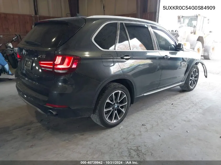 2016 BMW X5 xDrive35I VIN: 5UXKR0C54G0S84909 Lot: 40739942