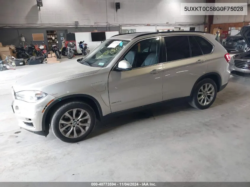 2016 BMW X5 Edrive xDrive40E VIN: 5UXKT0C58G0F75028 Lot: 40773594