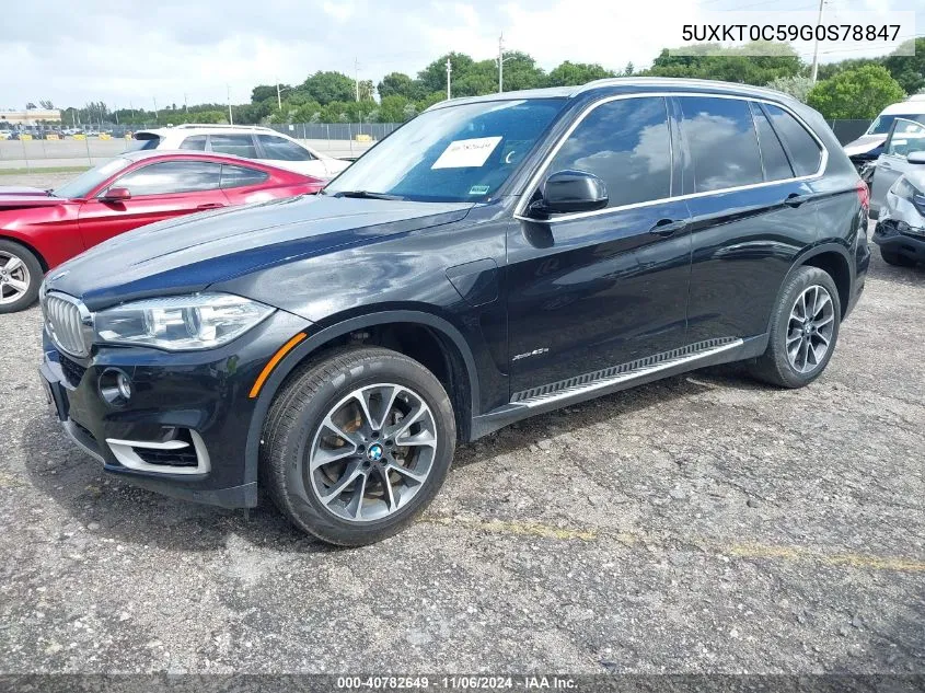 2016 BMW X5 Edrive xDrive40E VIN: 5UXKT0C59G0S78847 Lot: 40782649