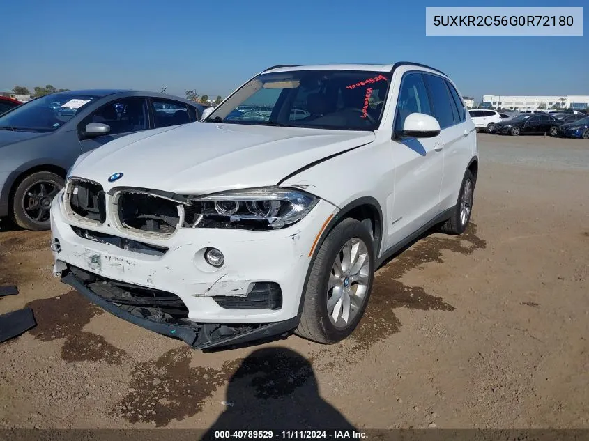 2016 BMW X5 Sdrive35I VIN: 5UXKR2C56G0R72180 Lot: 40789529