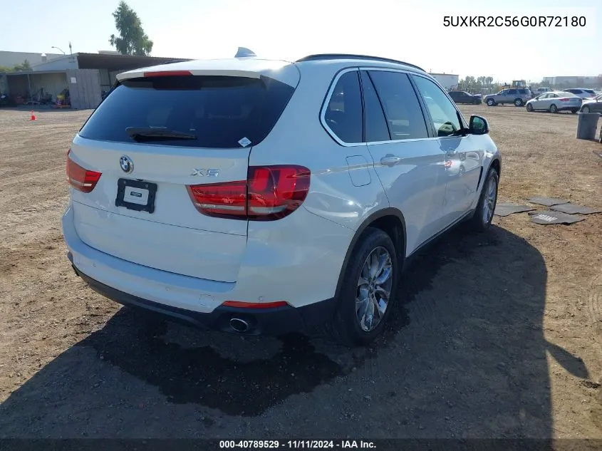 2016 BMW X5 Sdrive35I VIN: 5UXKR2C56G0R72180 Lot: 40789529