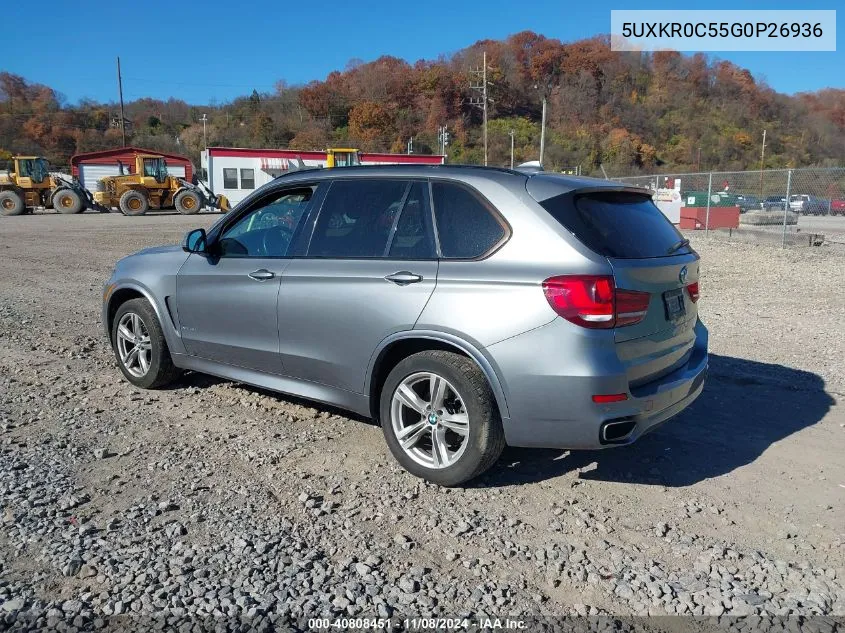 2016 BMW X5 xDrive35I VIN: 5UXKR0C55G0P26936 Lot: 40808451