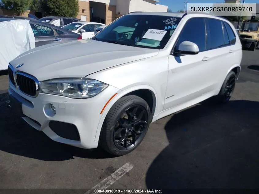 2016 BMW X5 Sdrive35I VIN: 5UXKR2C53G0R69740 Lot: 40818019