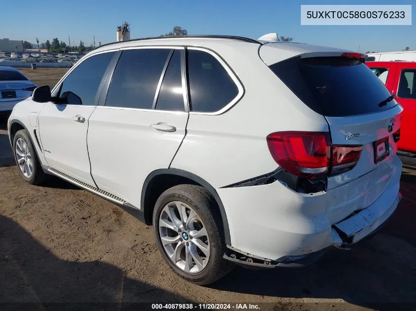 2016 BMW X5 Edrive xDrive40E VIN: 5UXKT0C58G0S76233 Lot: 40879838