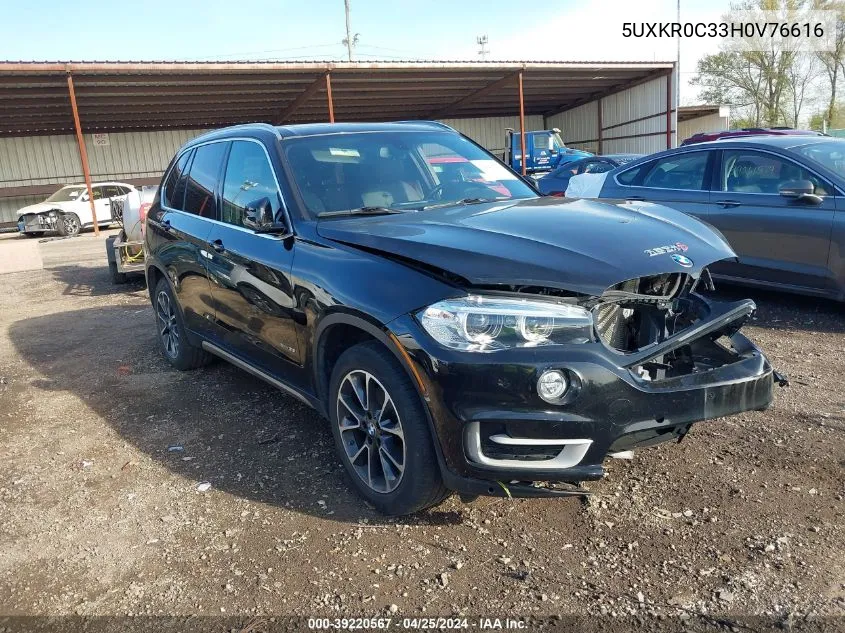 2017 BMW X5 xDrive35I VIN: 5UXKR0C33H0V76616 Lot: 39220567