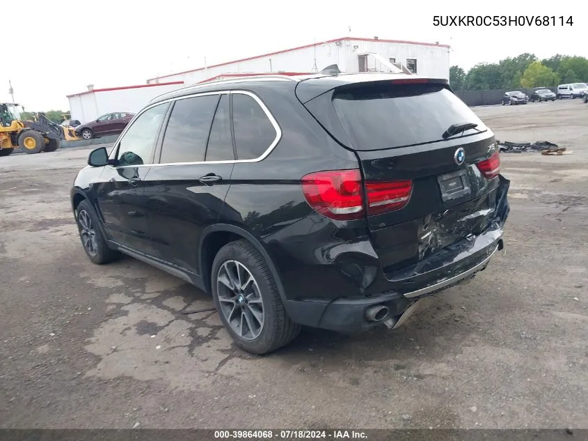 2017 BMW X5 xDrive35I VIN: 5UXKR0C53H0V68114 Lot: 39864068